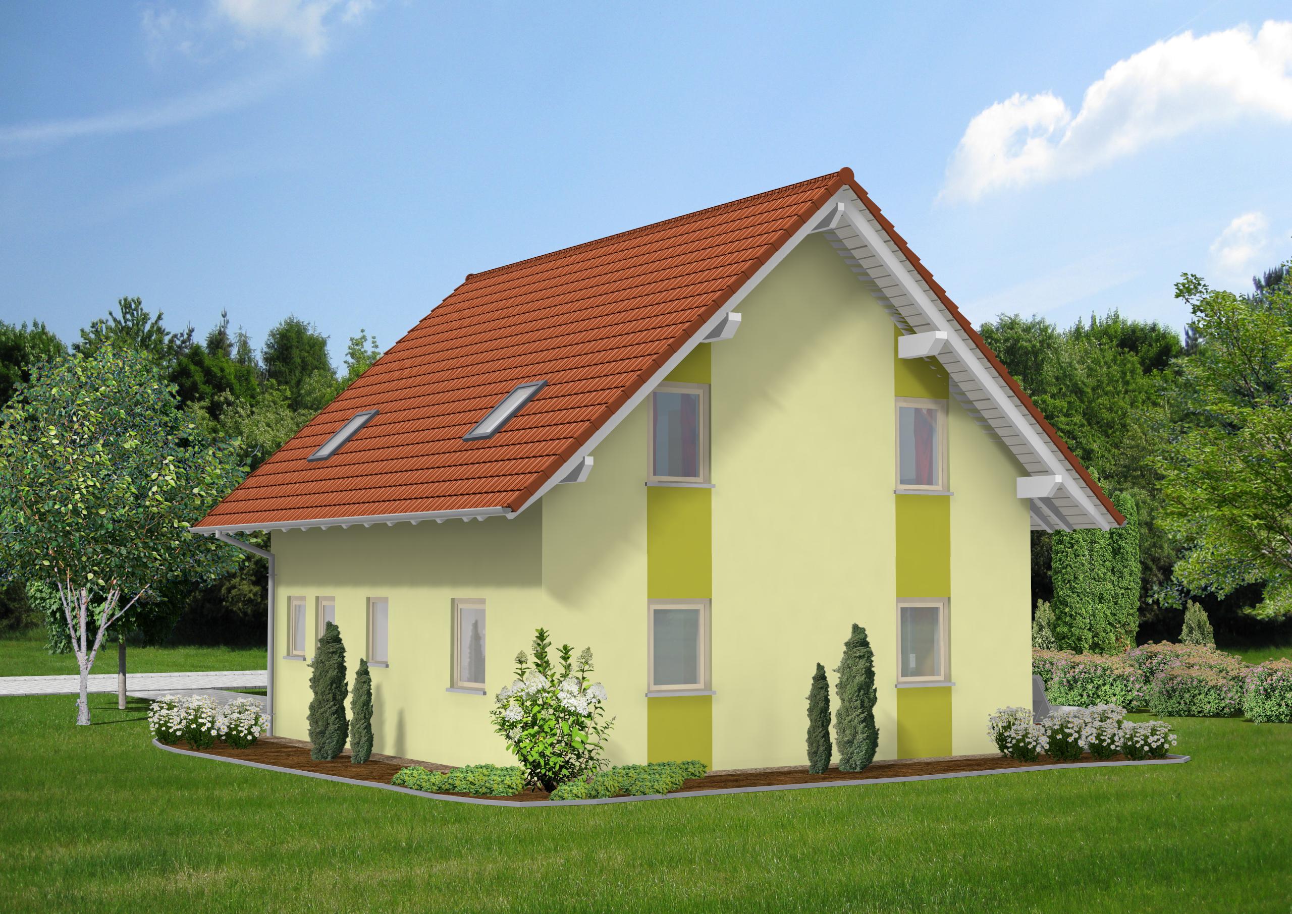 Haustyp C12 – Gartenansicht mit Terrasse