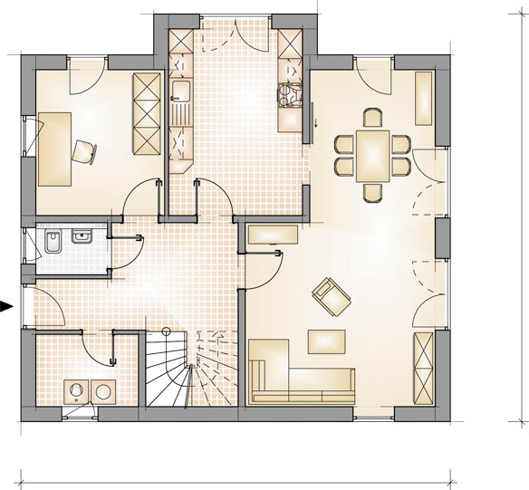Haustyp C23 – Grundriss Erdgeschoss