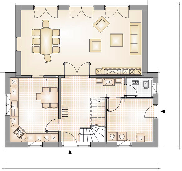 Haustyp C14 – Grundriss Erdgeschoss