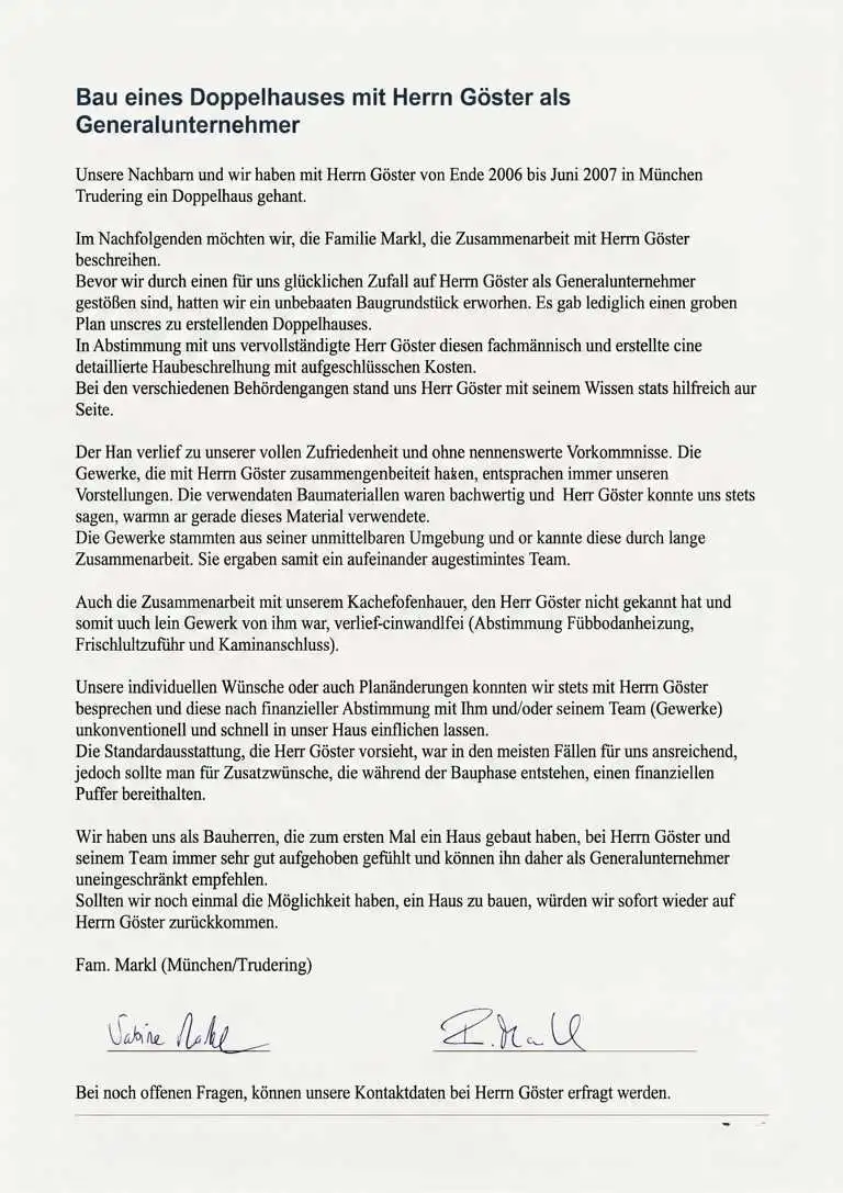 Referenz Neubau Doppelhaus