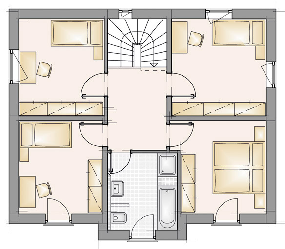 Haustyp C16 – Grundriss Obergeschoss
